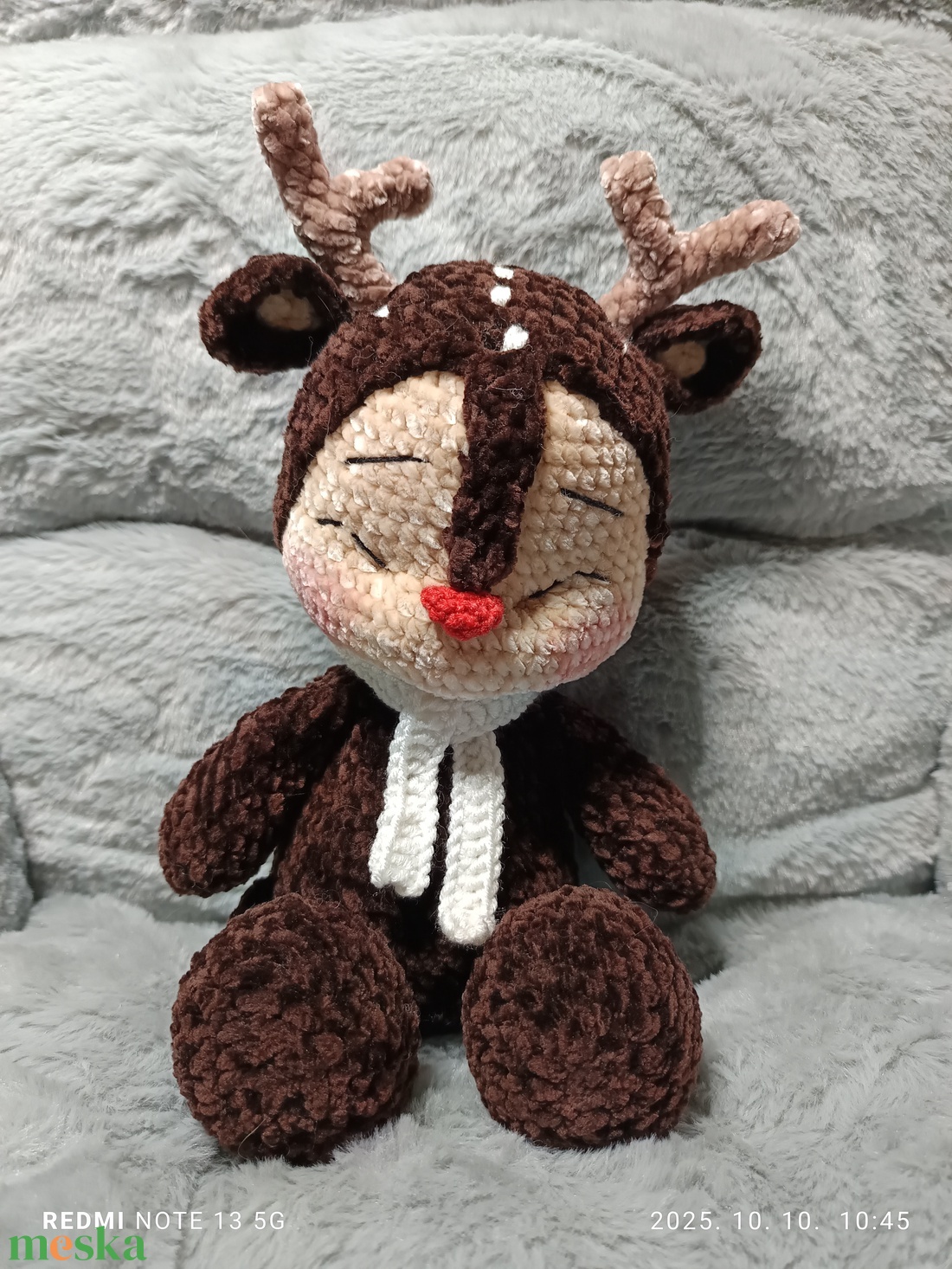 Rénszarvas baba - karácsony - karácsonyi lakásdekoráció - karácsonyi manók, figurák - Meska.hu