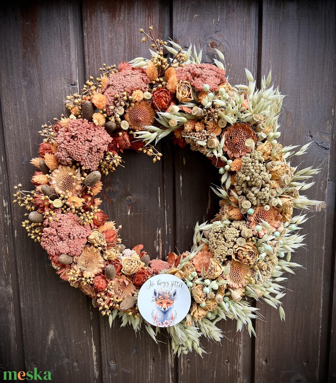 Jó hogy jöttél - őszi kopogtató - otthon & életmód - dekoráció - ajtó- és ablak dekoráció - ajtódísz & kopogtató - Meska.hu