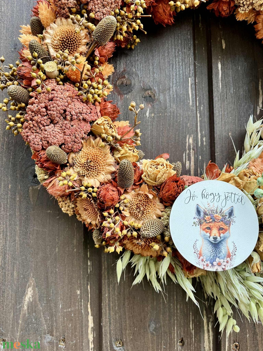 Jó hogy jöttél - őszi kopogtató - otthon & életmód - dekoráció - ajtó- és ablak dekoráció - ajtódísz & kopogtató - Meska.hu