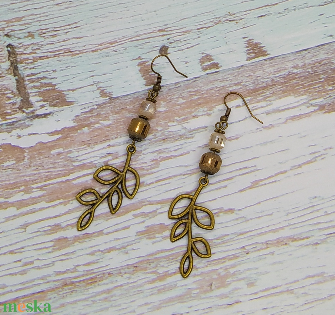 Leveles fülbevaló, ajándék, névnap, születésnap, Nőnap, Anyák napja, Húsvét, Karácsony, Télapó, ballagás, nyár - ékszer - fülbevaló - lógó fülbevaló - Meska.hu