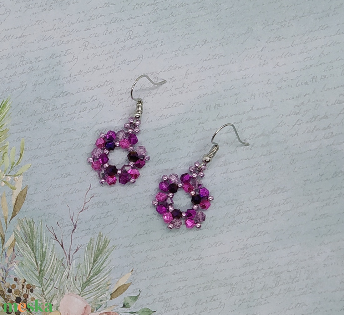 Hópile fülbevaló, ajándék, névnap, születésnap, Nőnap, Anyák napja, Húsvét, Télapó, Karácsony, Gyereknap, ballagás - ékszer - fülbevaló - lógó fülbevaló - Meska.hu