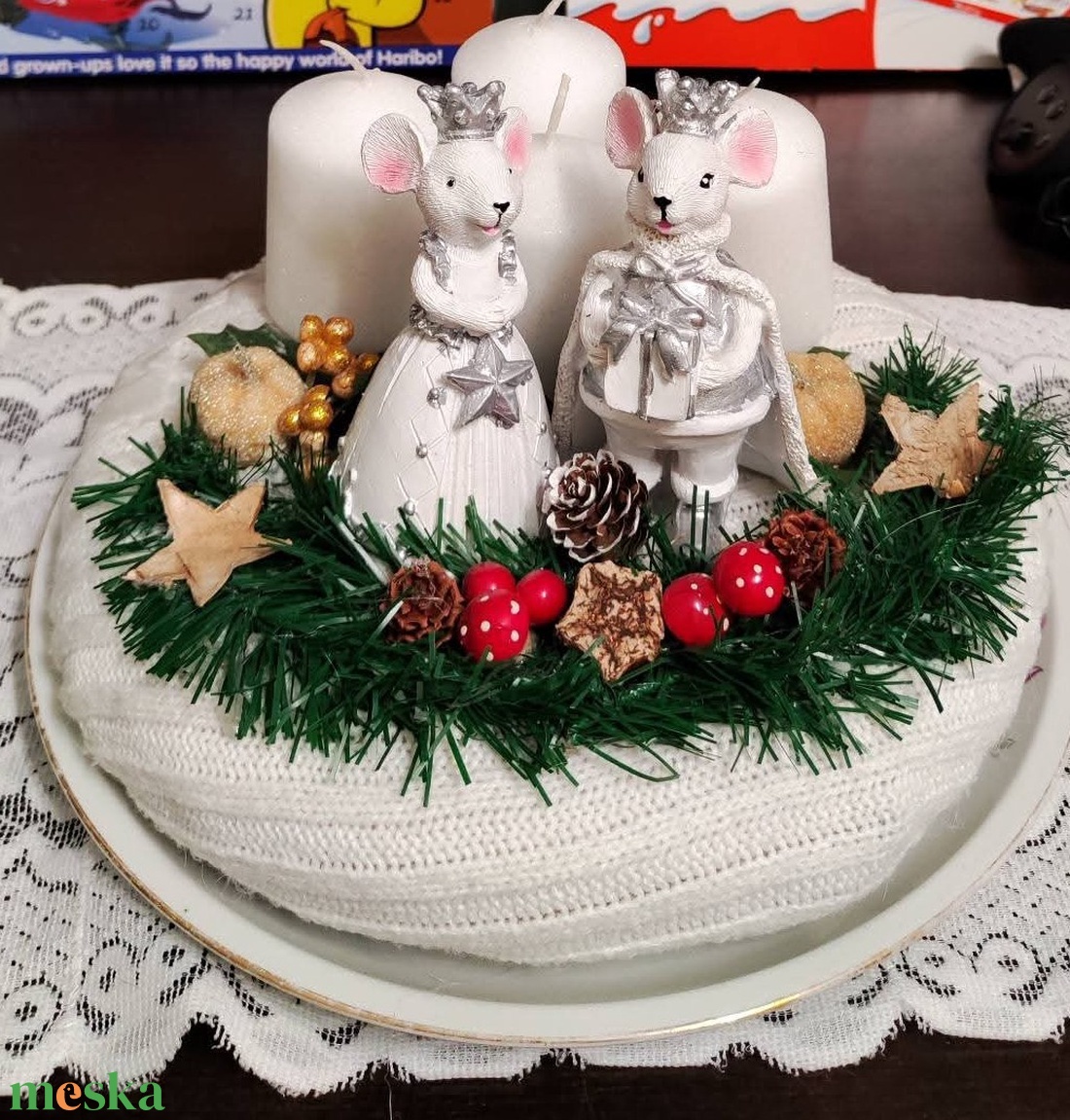 Diótörő adventi koszorú  - karácsony - adventi díszek - adventi koszorú - Meska.hu