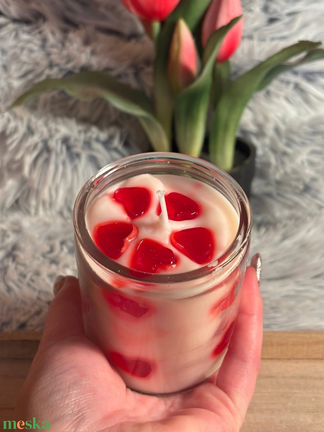 A szeretet fénye pohár gyertya 2. - otthon & életmód - gyertya, illat, aroma - illatviasz - Meska.hu