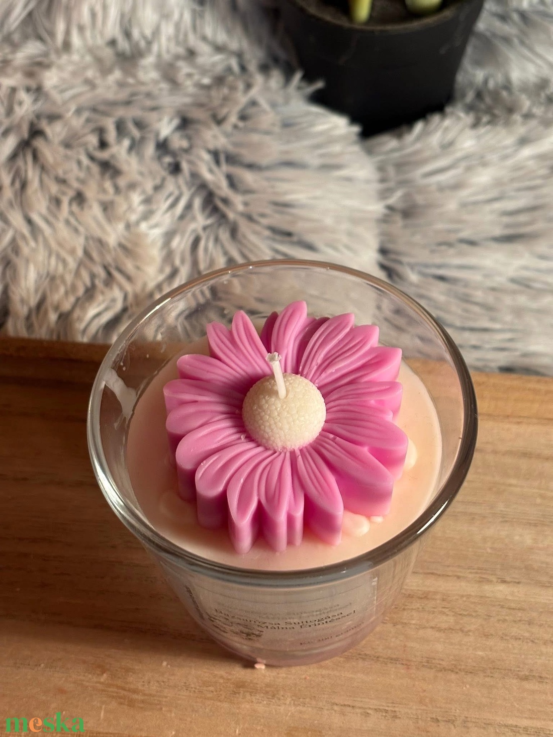 Bazsarózsa suttogása Málna érintéssel pohár gyertya - kellékek & szerszámok - dekorációs kellékek - dekorációs gyertya - Meska.hu