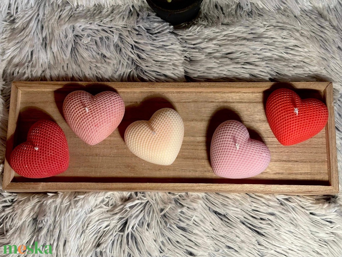 Nagy szív forma gyertya - kellékek & szerszámok - dekorációs kellékek - dekorációs gyertya - Meska.hu