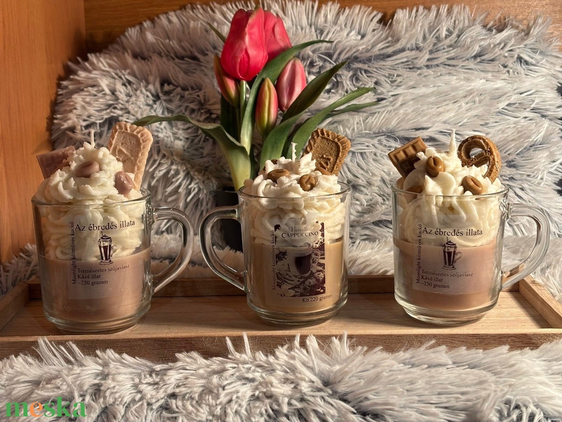 Kávé pohár gyertyák  - kellékek & szerszámok - dekorációs kellékek - dekorációs gyertya - Meska.hu