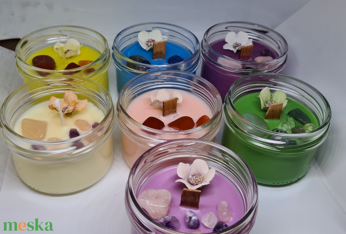 Ásványgyertya - otthon & életmód - gyertya, illat, aroma - gyertya - Meska.hu