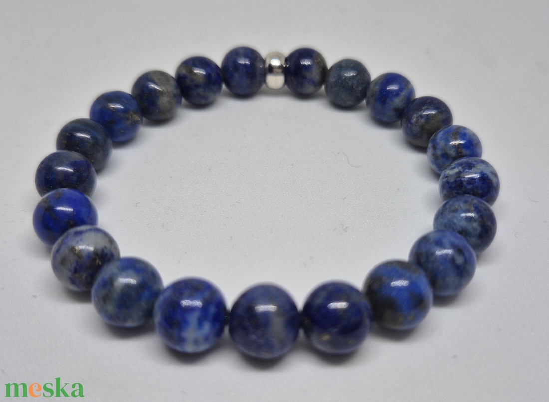 Lapis lazuli karkötő - ékszer - karkötő - ásványkarkötő - Meska.hu