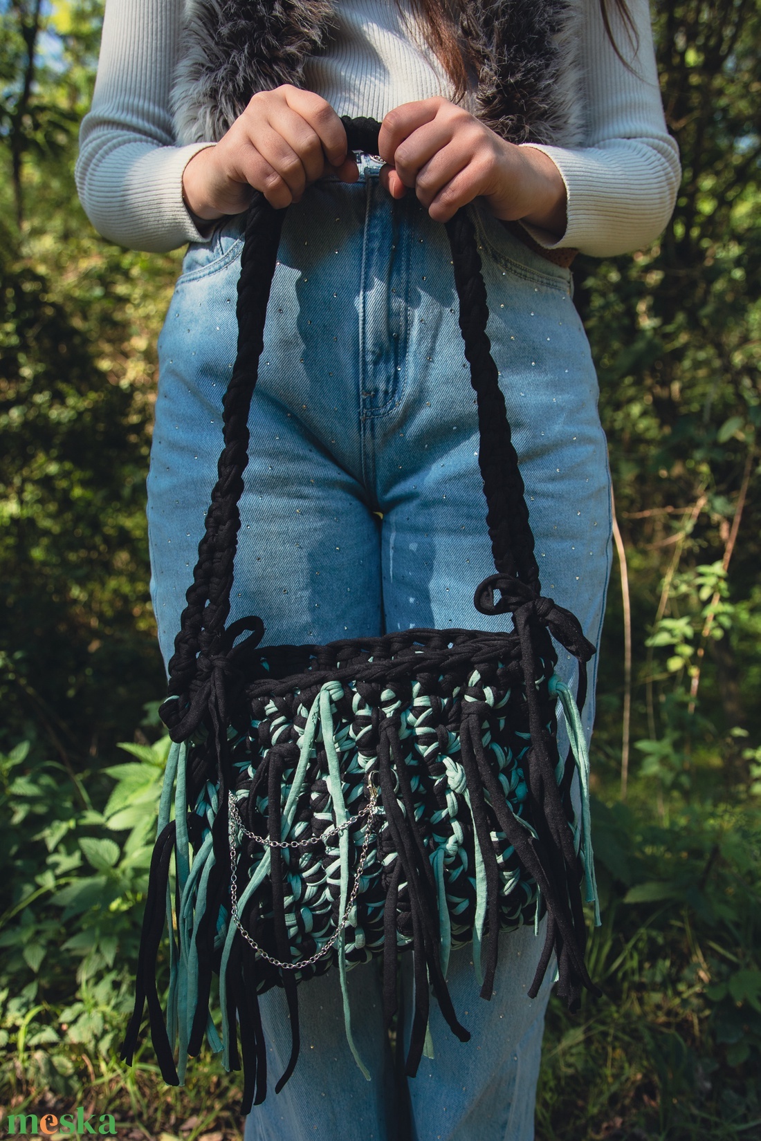 Wicked Witch horgolt válltáska - táska & tok - kézitáska & válltáska - válltáska - Meska.hu