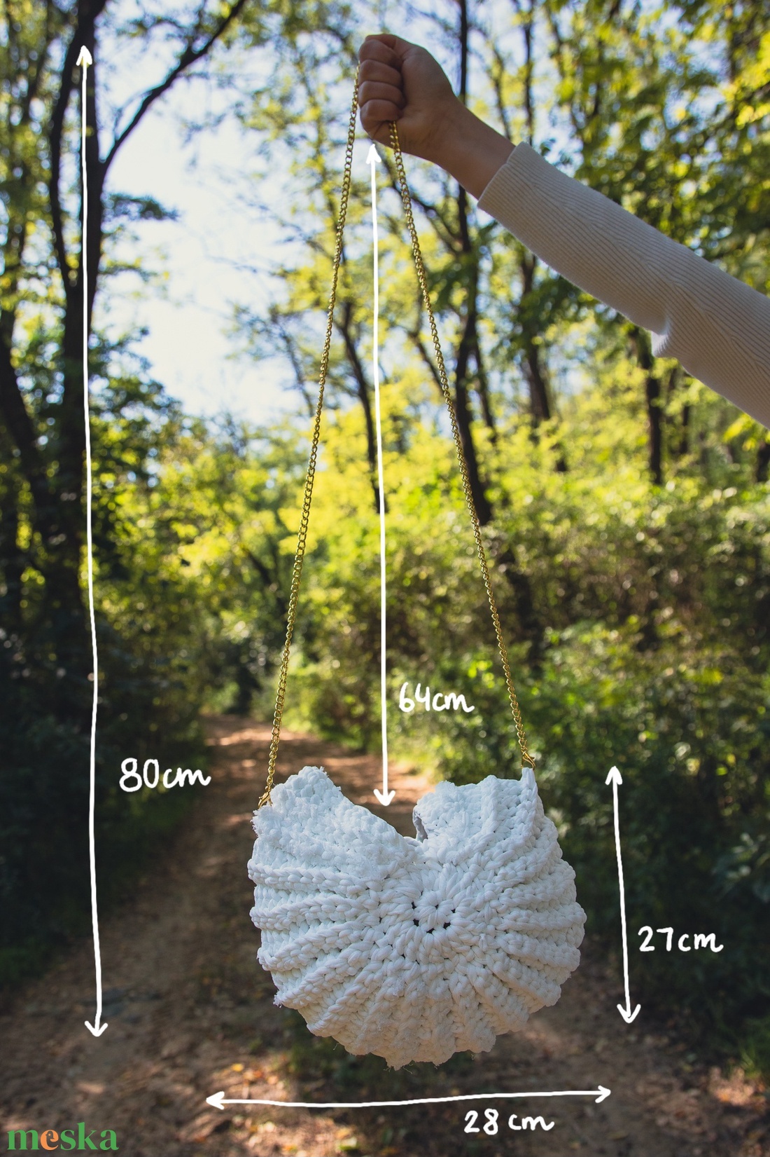 Cleo horgolt válltáska - táska & tok - kézitáska & válltáska - vállon átvethető táska - Meska.hu