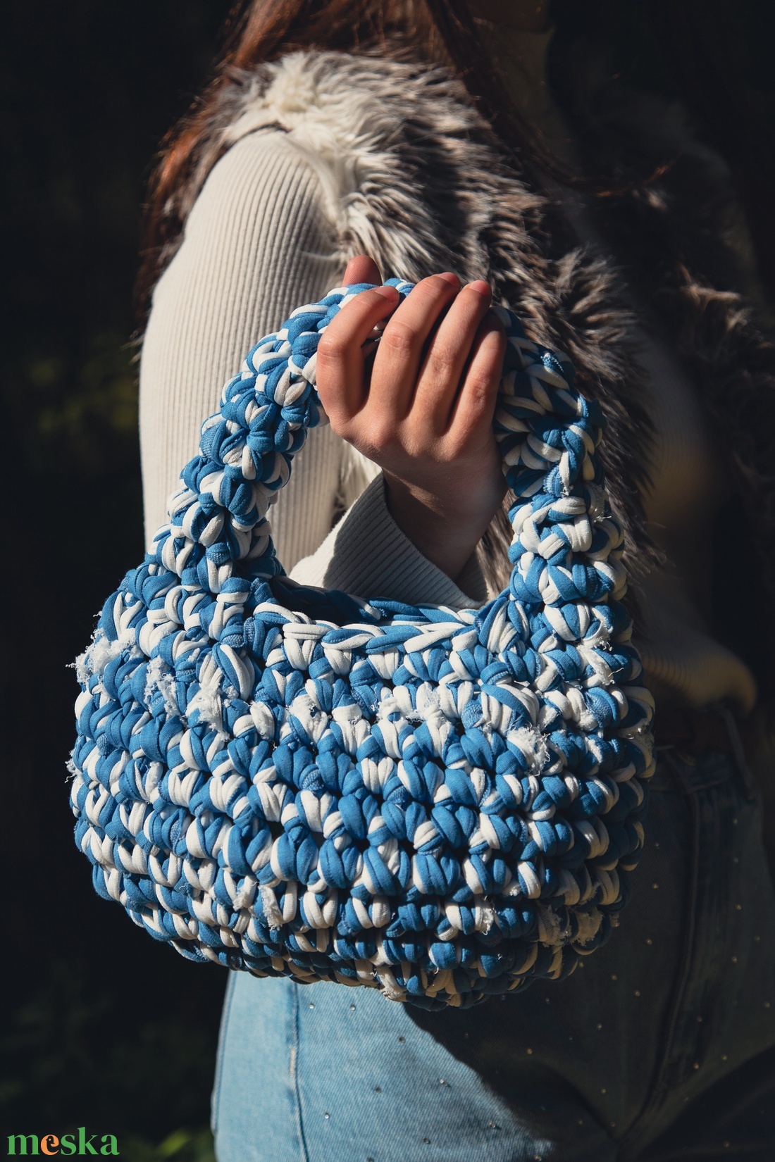 Személyre szabható horgolt kézitáska (Bubble)  - táska & tok - kézitáska & válltáska - kézitáska - Meska.hu