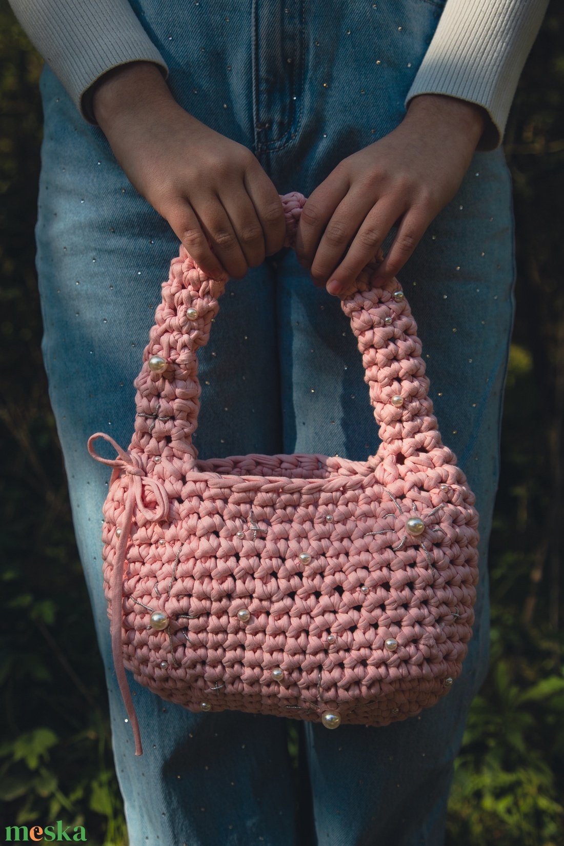 Személyre szabható horgolt kézitáska (Bubble)  - táska & tok - kézitáska & válltáska - kézitáska - Meska.hu