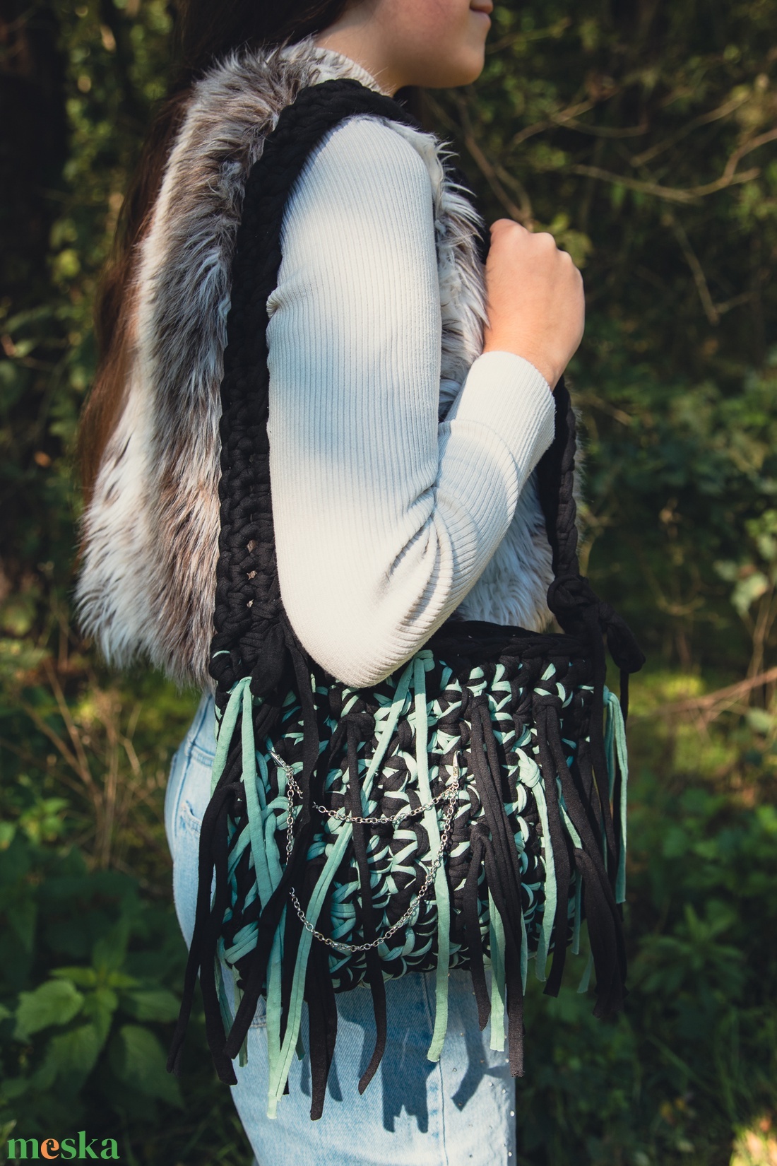 Személyre szabható horgolt válltáska (Box, box)  - táska & tok - kézitáska & válltáska - válltáska - Meska.hu