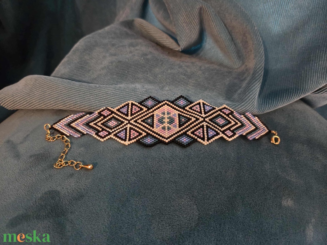 Sugárzó rózsaszín - ékszer - karkötő - gyöngyös karkötő - Meska.hu