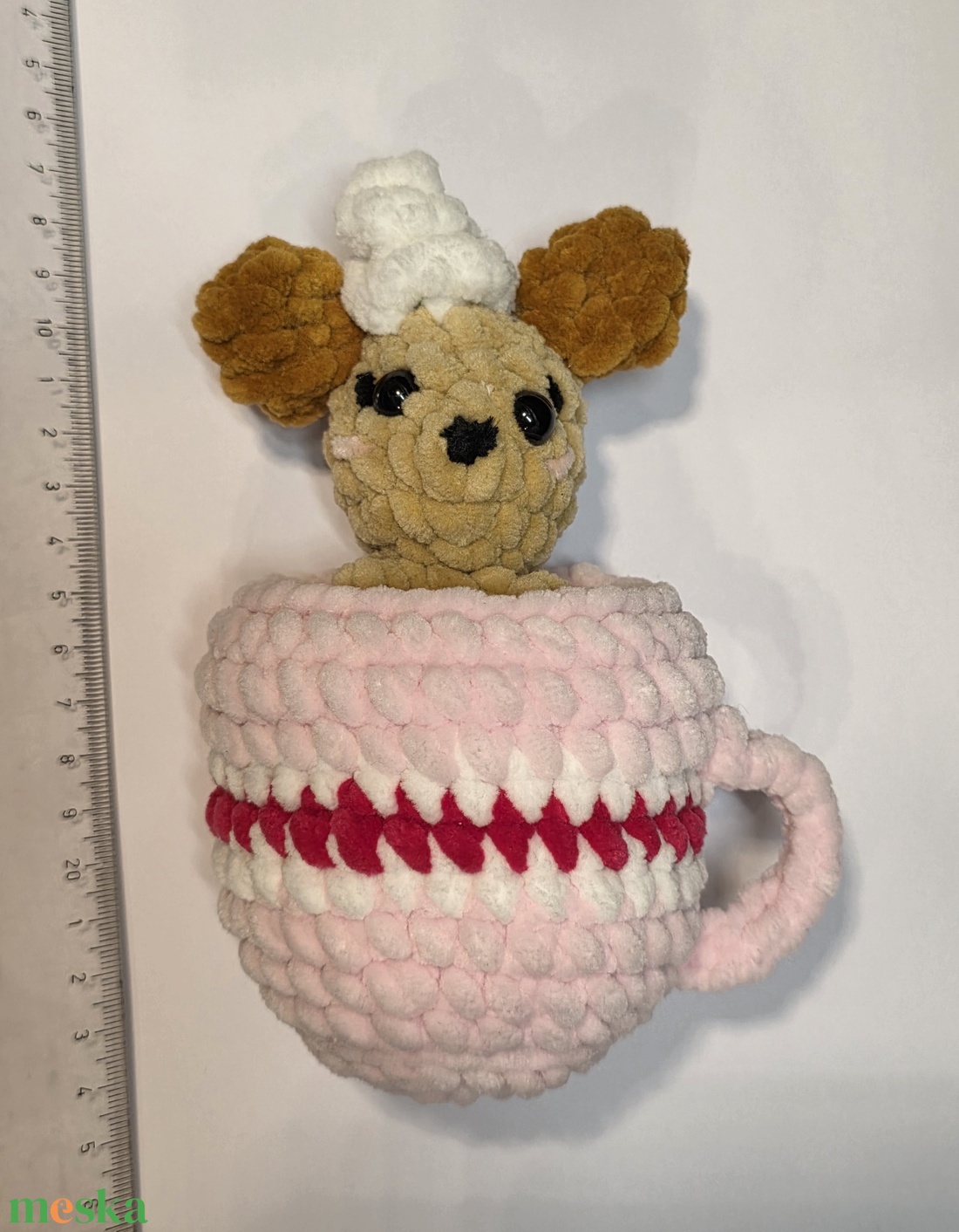 Horgolt puppuccino - játék & sport - plüssállat & játékfigura - kutya - Meska.hu
