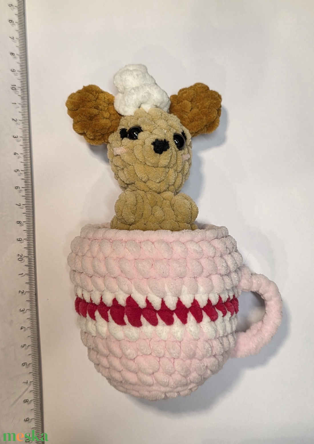 Horgolt puppuccino - játék & sport - plüssállat & játékfigura - kutya - Meska.hu