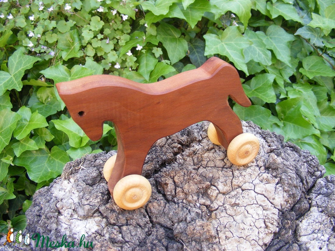 Játék fapaci, fa ló, gurulós fajáték -  - Meska.hu