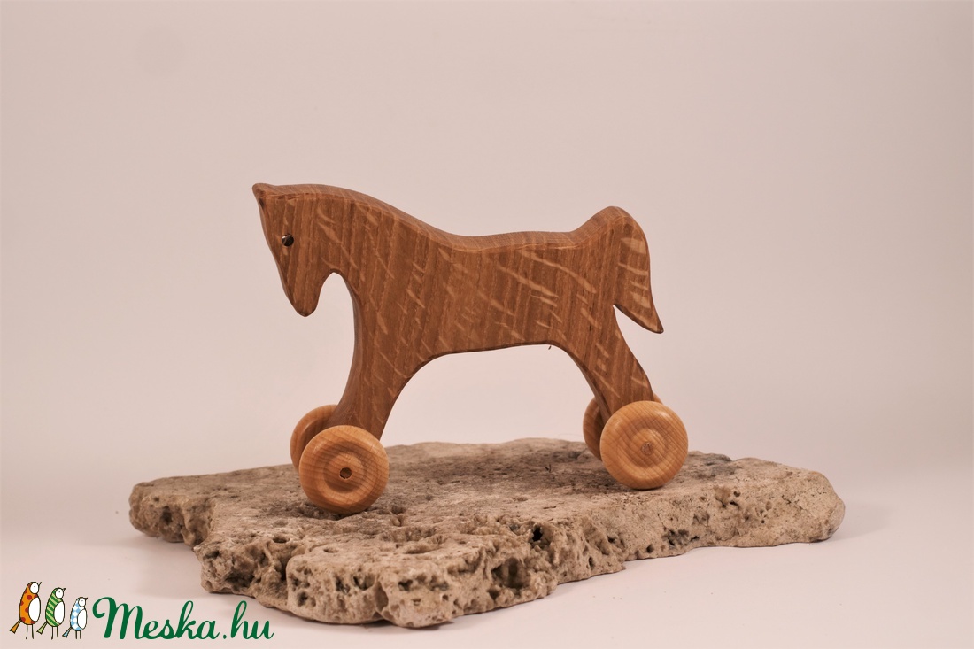 Játék fapaci, fa ló, gurulós fajáték - játék & sport - húzó & tolójátékok - Meska.hu