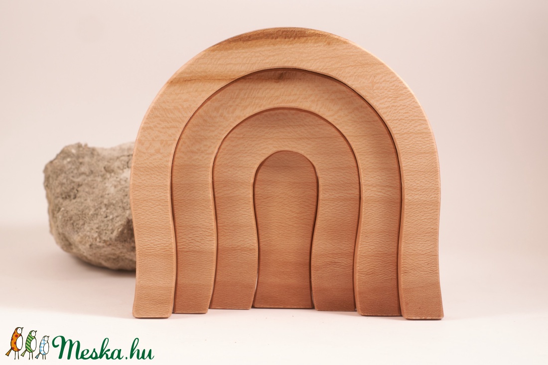  Fa barlang, szivárvány, fa építő,  - játék & sport - építőjáték - Meska.hu