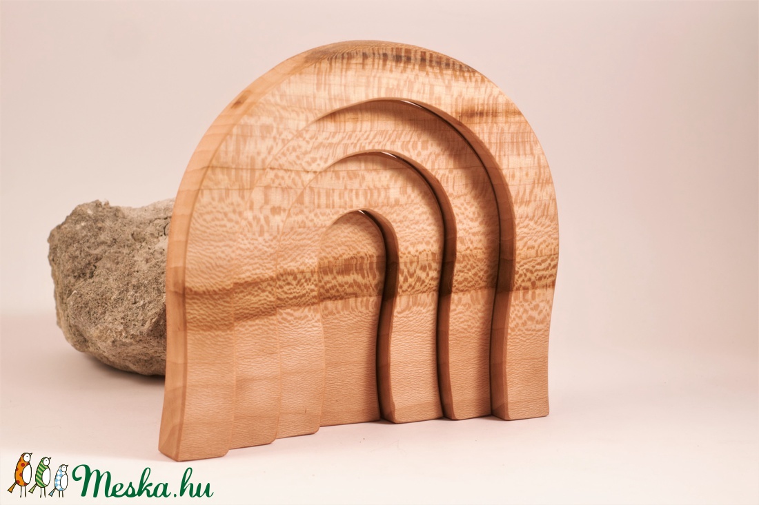  Fa barlang, szivárvány, fa építő,  - játék & sport - építőjáték - Meska.hu