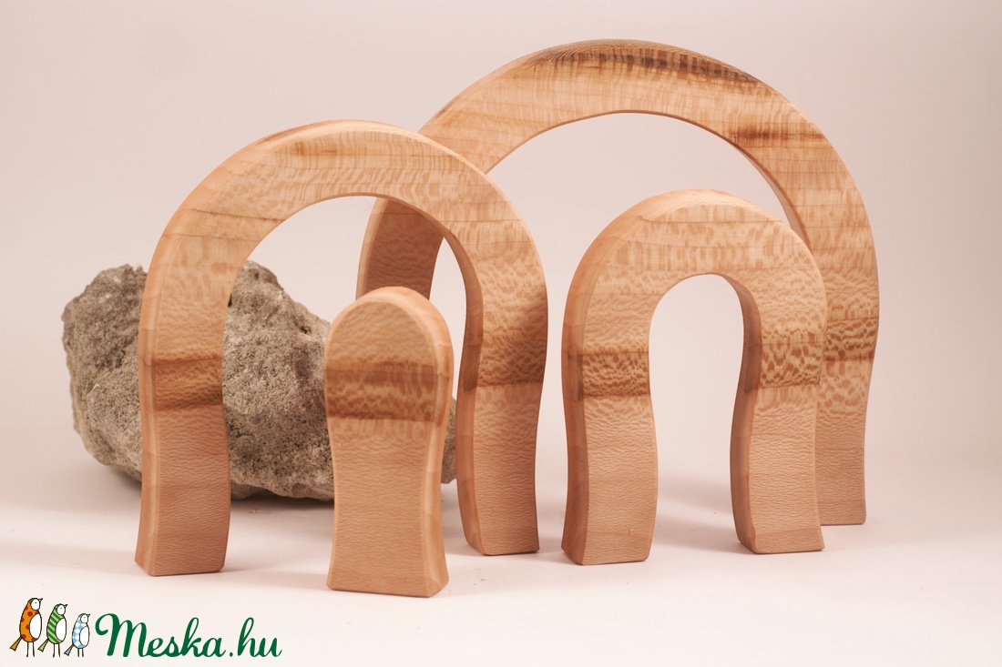  Fa barlang, szivárvány, fa építő,  - játék & sport - építőjáték - Meska.hu