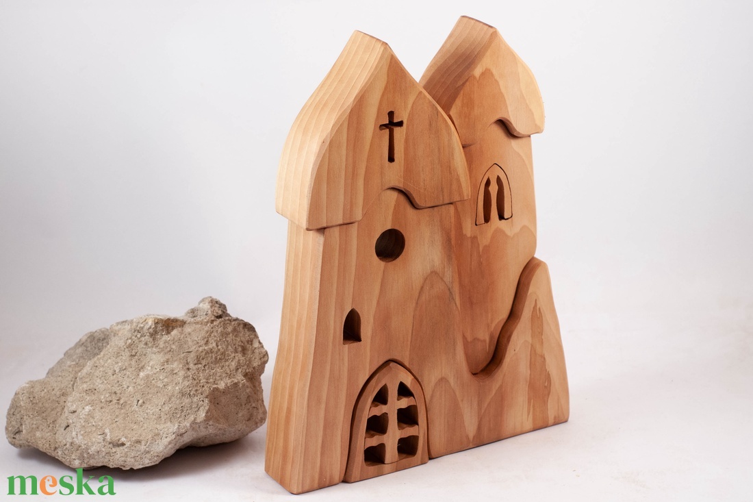  Fa templom, nagy méretű fa építő, kirakó - játék & sport - építőjáték - Meska.hu