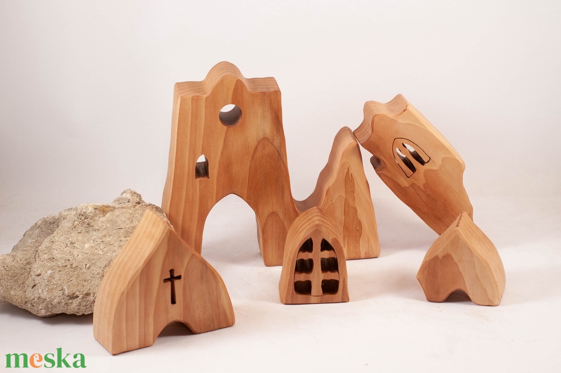  Fa templom, nagy méretű fa építő, kirakó - játék & sport - építőjáték - Meska.hu