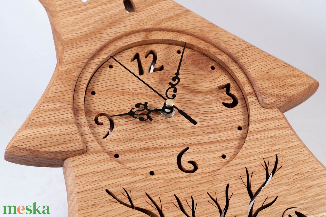 Házikó falióra, Fa falióra, faóra - otthon & életmód - dekoráció - fali és függő dekoráció - falióra & óra - Meska.hu