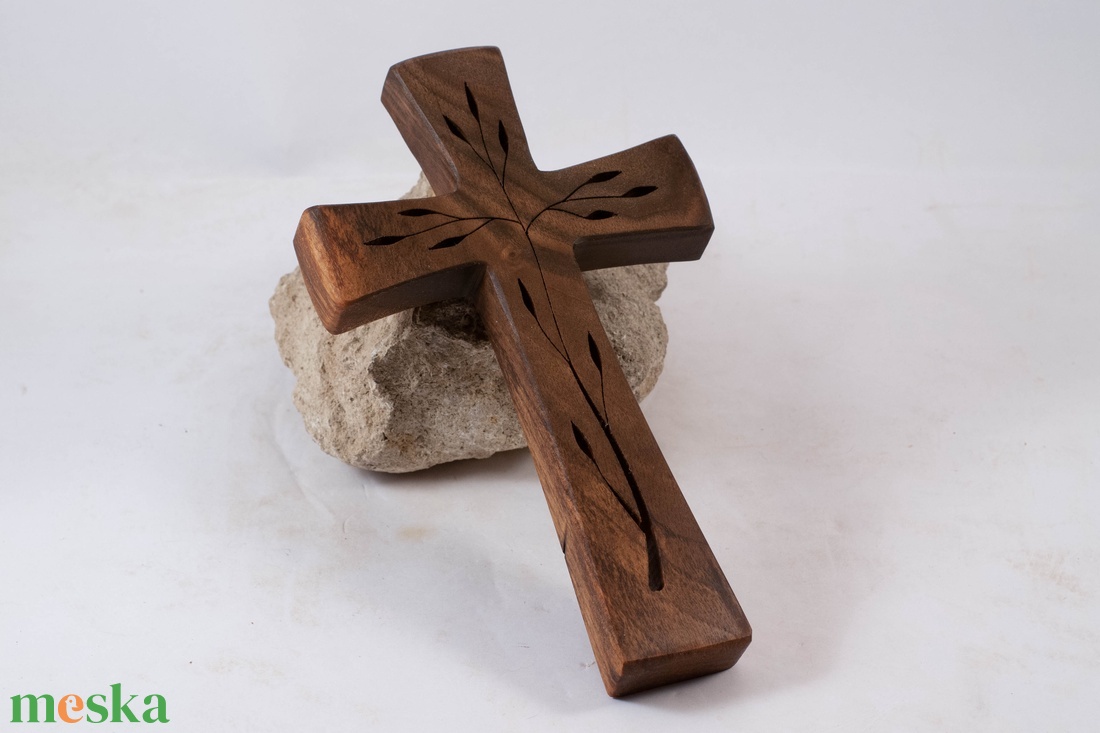 Mintás fakereszt, fali kereszt  - otthon & életmód - vallás - kereszt - Meska.hu