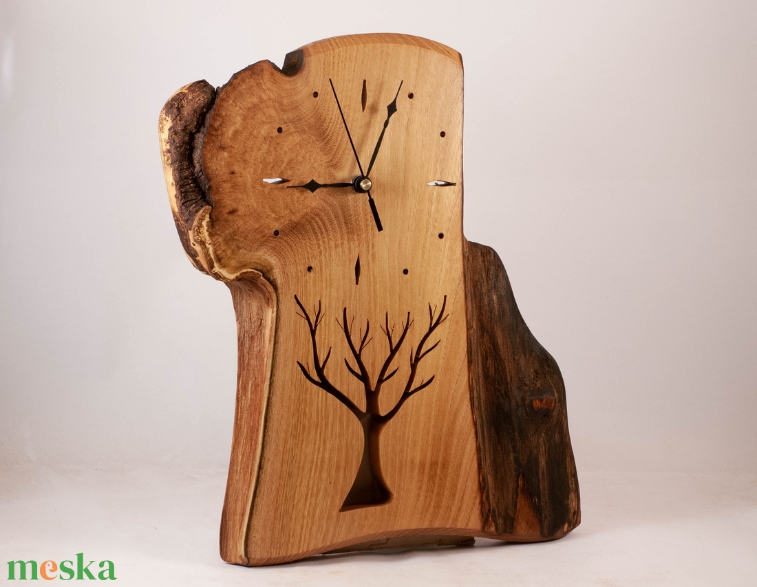 Fa falióra, rusztikus faóra,  - otthon & életmód - dekoráció - fali és függő dekoráció - falióra & óra - Meska.hu