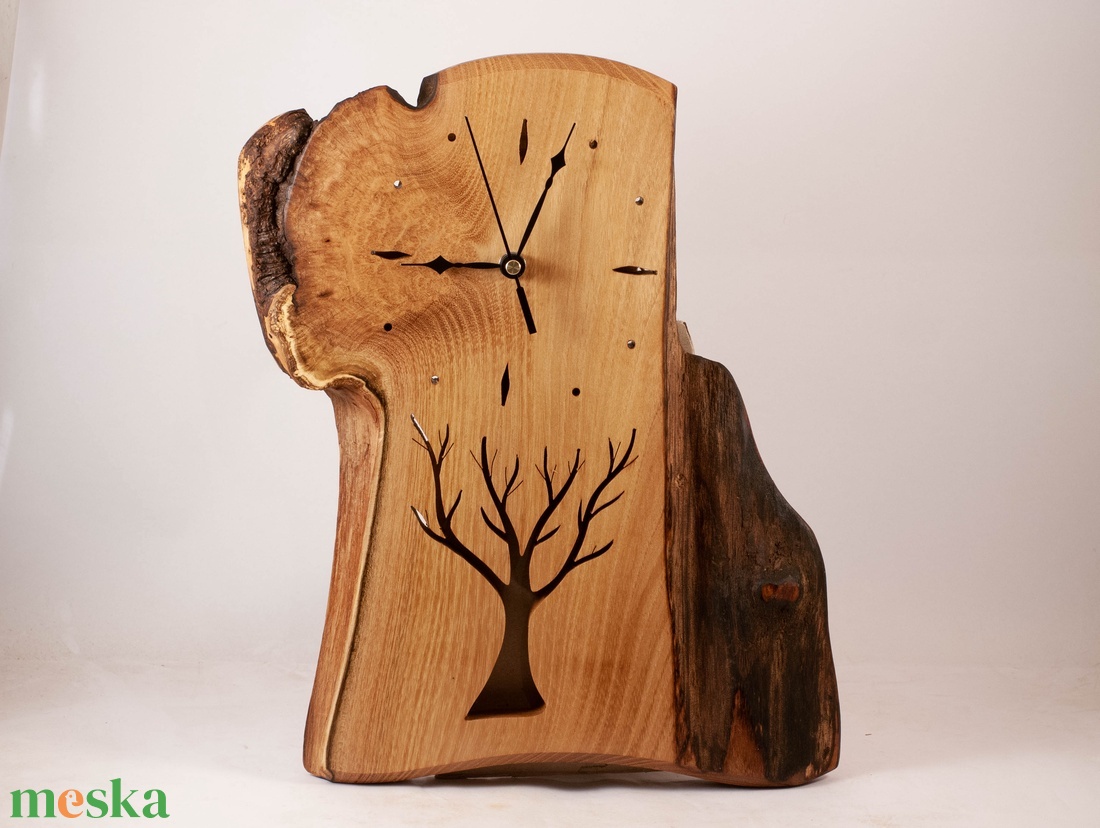 Fa falióra, rusztikus faóra,  - otthon & életmód - dekoráció - fali és függő dekoráció - falióra & óra - Meska.hu