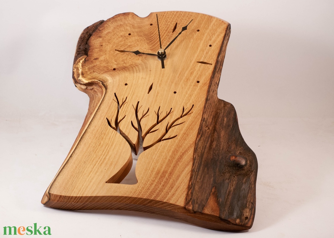 Fa falióra, rusztikus faóra,  - otthon & életmód - dekoráció - fali és függő dekoráció - falióra & óra - Meska.hu