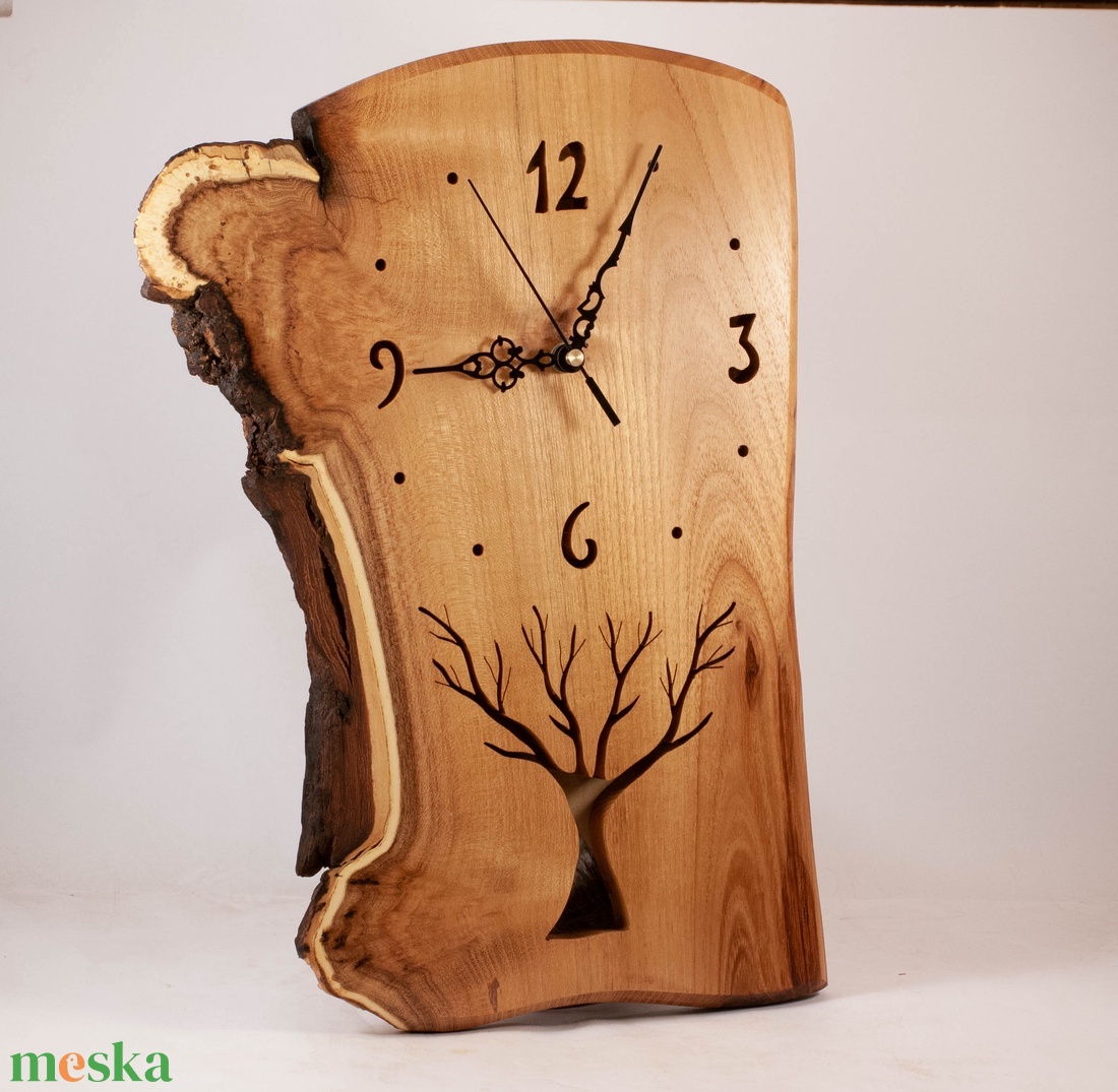 Fa falióra, rusztikus faóra,  - otthon & életmód - dekoráció - fali és függő dekoráció - falióra & óra - Meska.hu
