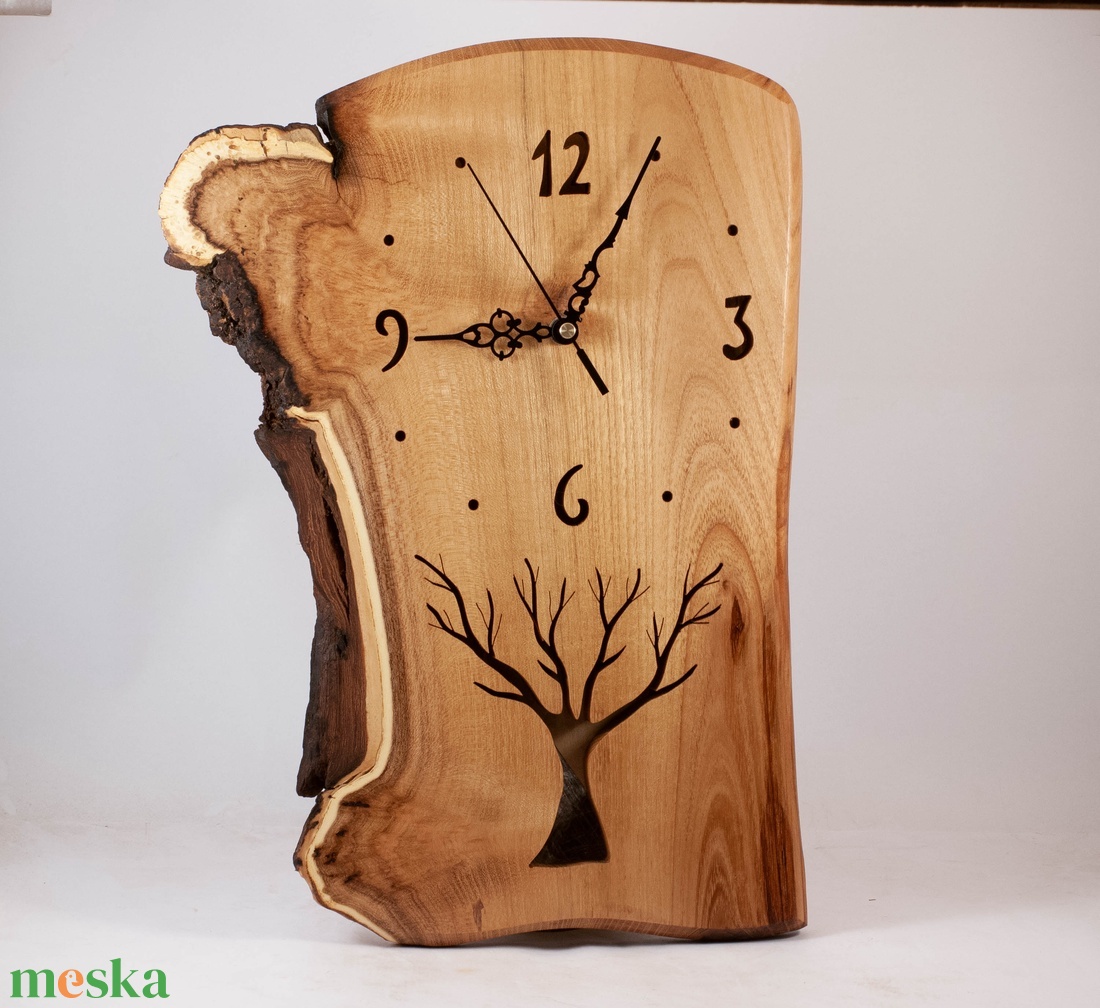 Fa falióra, rusztikus faóra,  - otthon & életmód - dekoráció - fali és függő dekoráció - falióra & óra - Meska.hu