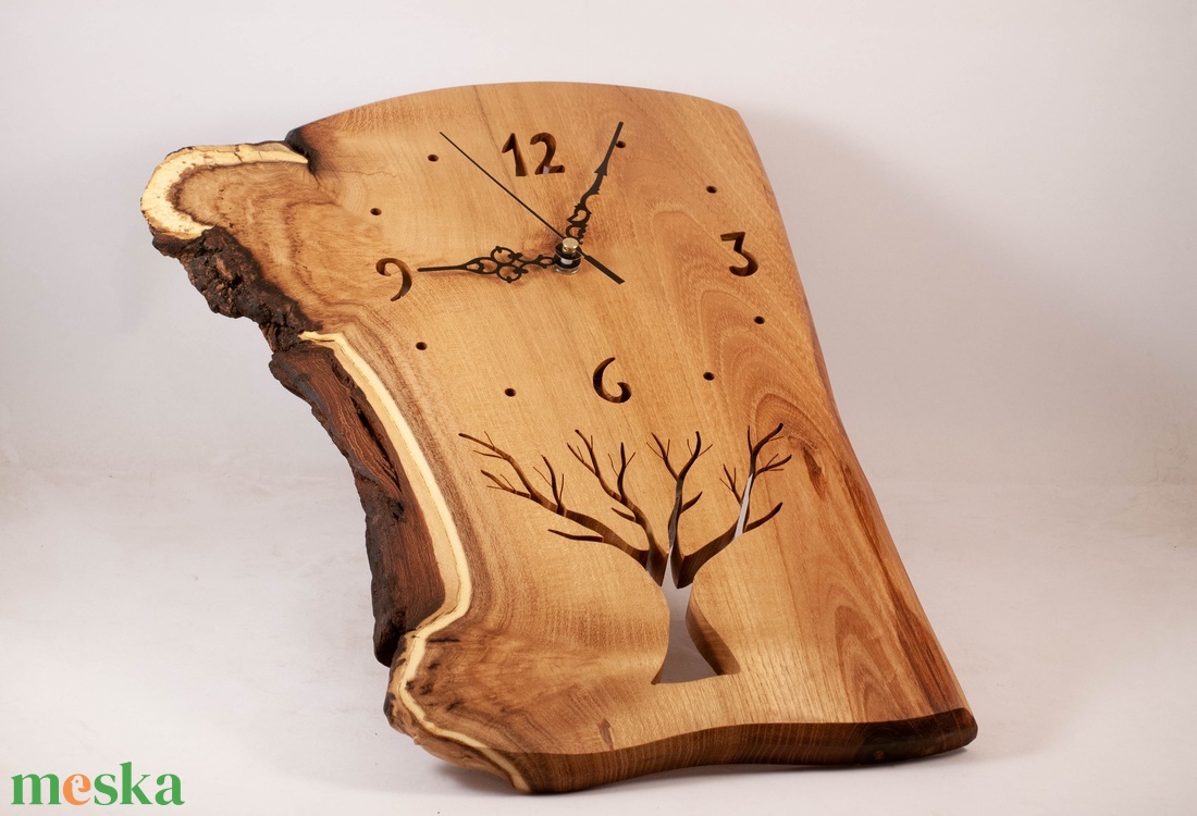 Fa falióra, rusztikus faóra,  - otthon & életmód - dekoráció - fali és függő dekoráció - falióra & óra - Meska.hu