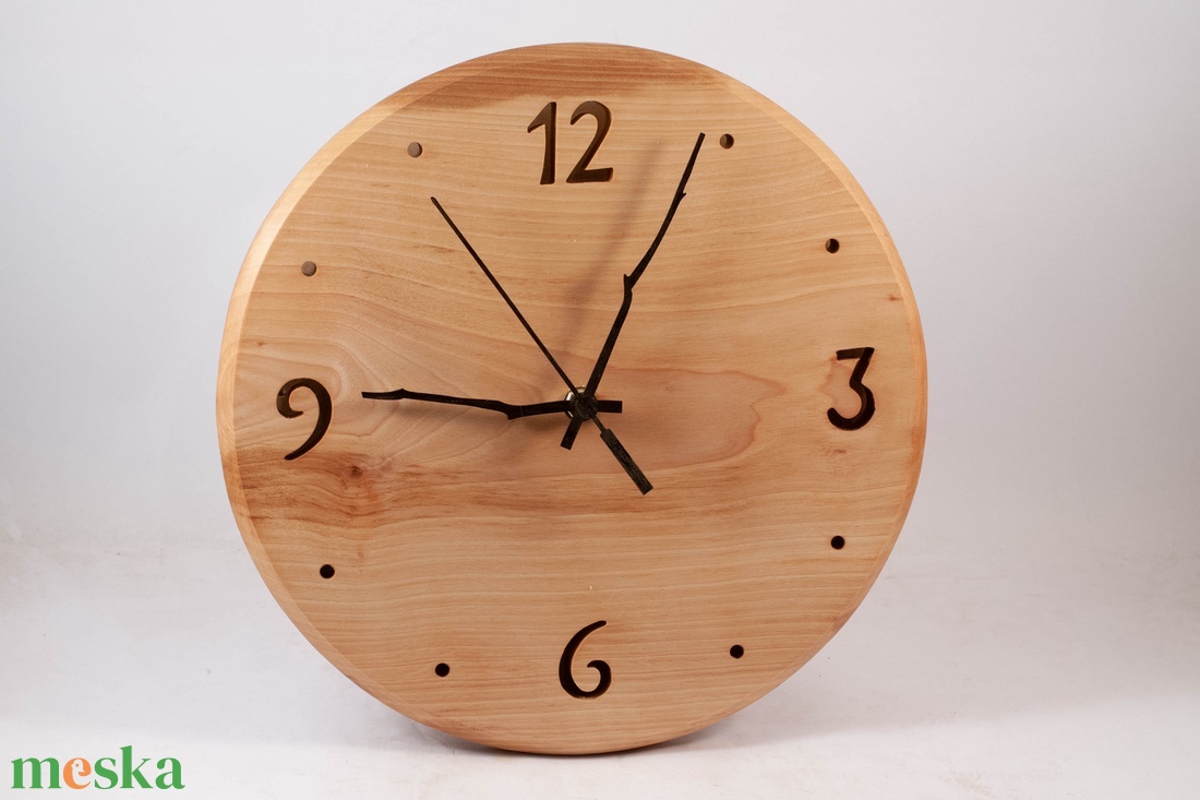 Fa falióra, kerek faóra,  - otthon & életmód - dekoráció - fali és függő dekoráció - falióra & óra - Meska.hu