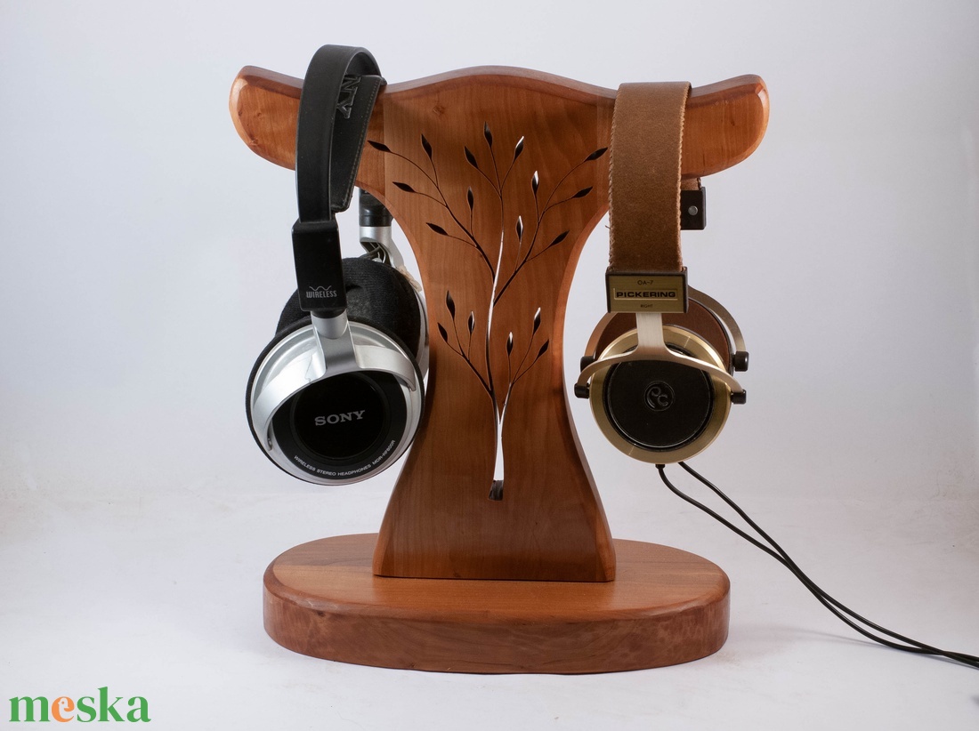 Dupla fejhallgató tartó - otthon & életmód - tárolás & rendszerezés - íróasztali tároló - Meska.hu