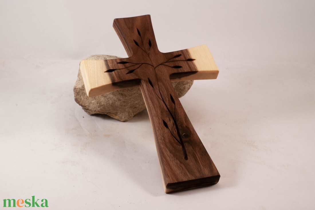 Mintás fakereszt, fali kereszt  - otthon & életmód - vallás - kereszt - Meska.hu