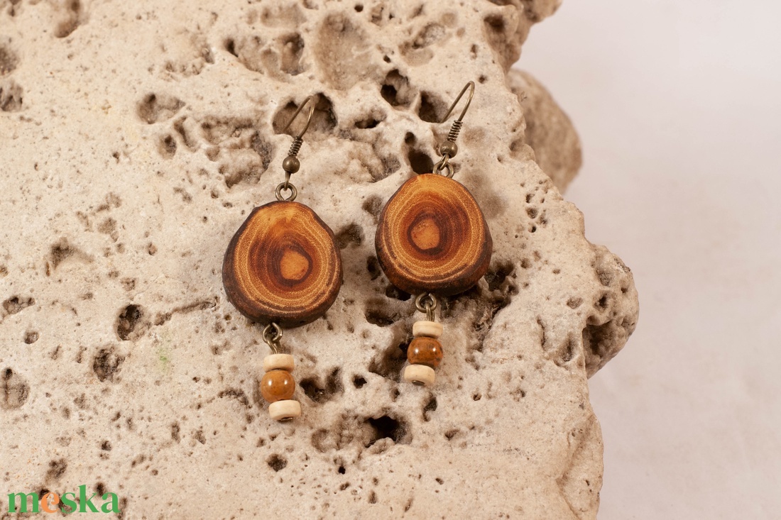 Fa fülbevaló - ékszer - fülbevaló - lógó fülbevaló - Meska.hu
