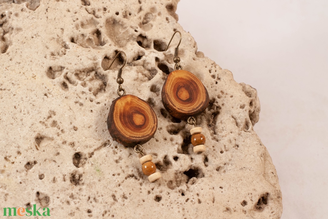 Fa fülbevaló - ékszer - fülbevaló - lógó fülbevaló - Meska.hu