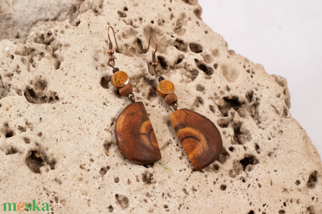 Fa fülbevaló - ékszer - fülbevaló - lógó fülbevaló - Meska.hu