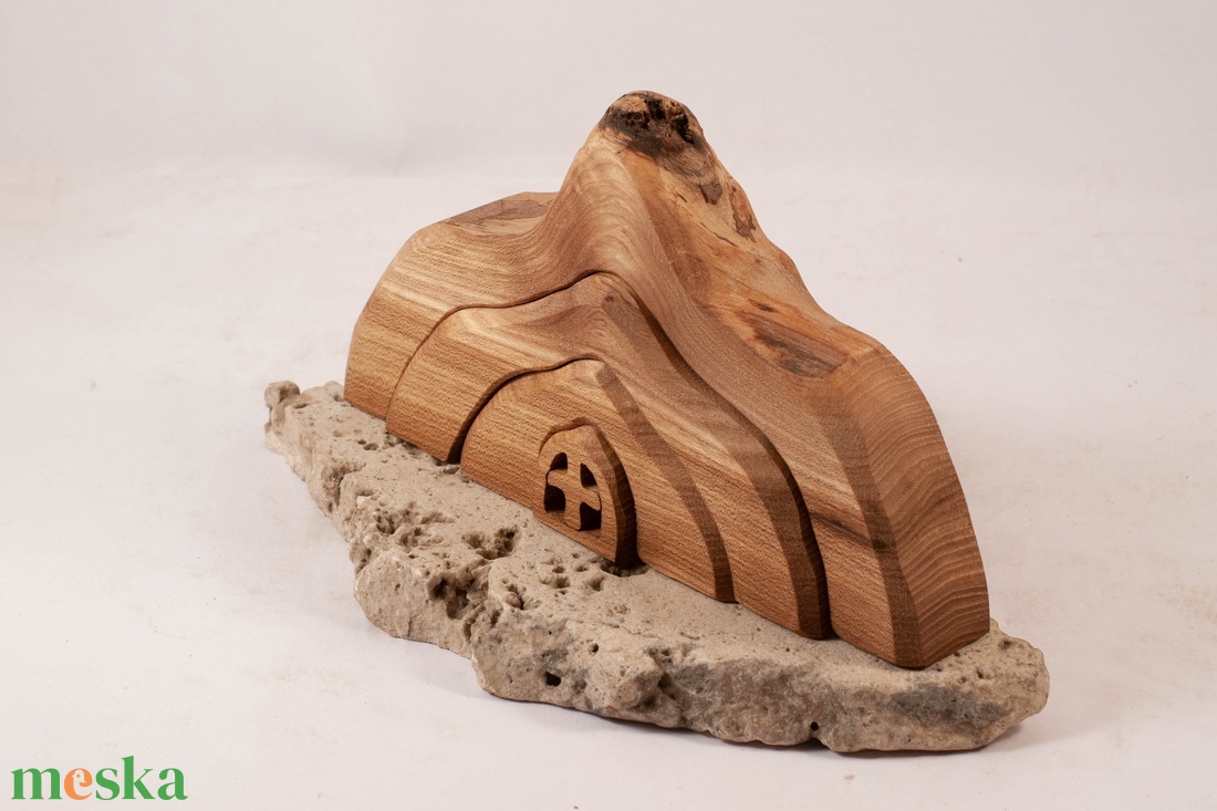  Fa barlang, fa építő, kirakó - játék & sport - készségfejlesztő és logikai játék - szín és formaválogató játékok - Meska.hu