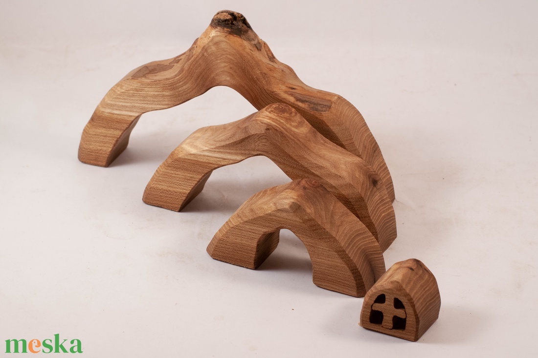  Fa barlang, fa építő, kirakó - játék & sport - készségfejlesztő és logikai játék - szín és formaválogató játékok - Meska.hu