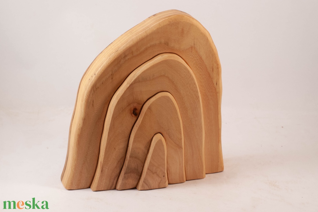  Fa barlang, fa építő, kirakó - játék & sport - készségfejlesztő és logikai játék - szín és formaválogató játékok - Meska.hu