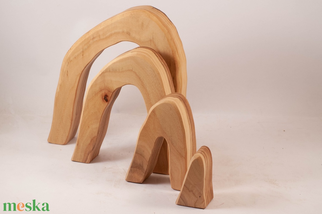  Fa barlang, fa építő, kirakó - játék & sport - készségfejlesztő és logikai játék - szín és formaválogató játékok - Meska.hu