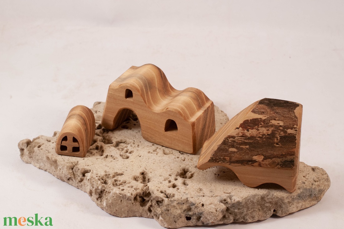  Fa házikó, fa építő, kirakó - játék & sport - építőjáték - Meska.hu