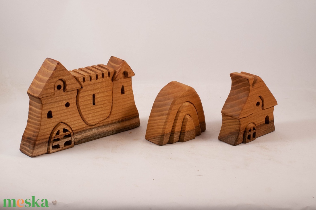  Fa vár, házikó, barlang építő, kirakó - játék & sport - építőjáték - Meska.hu
