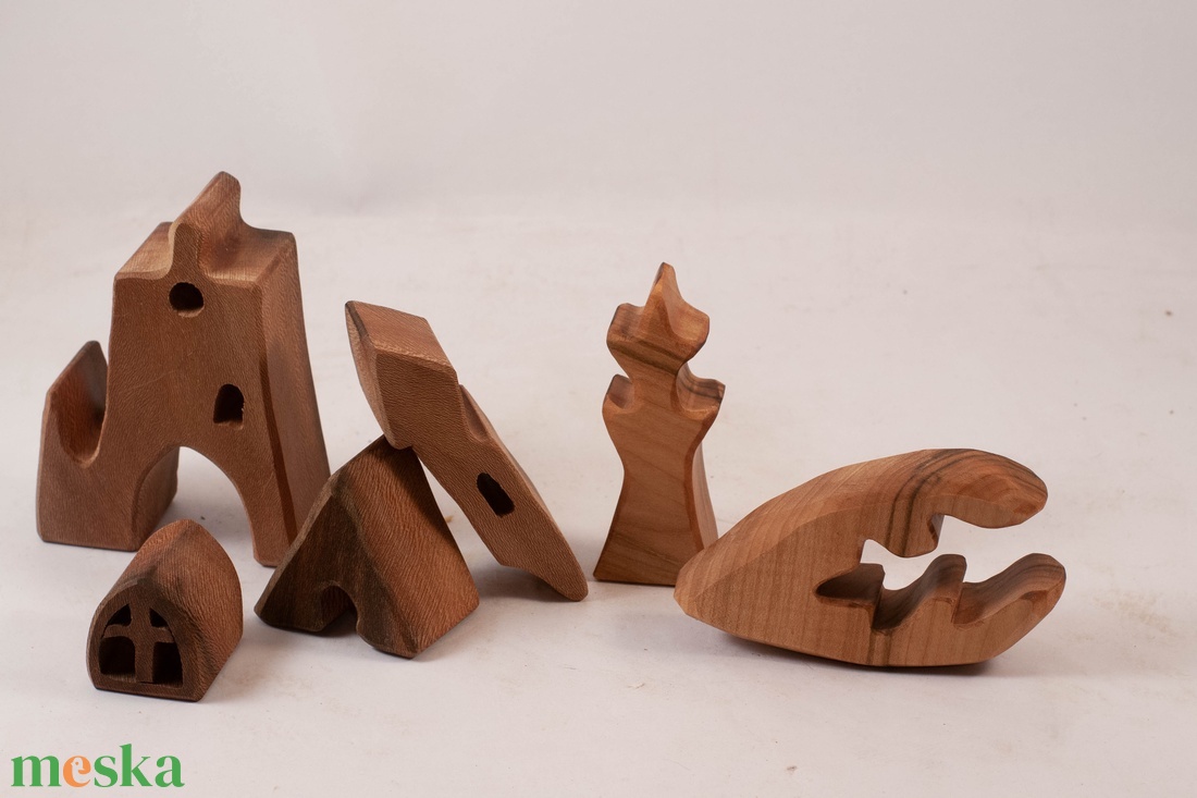  Fa templom+ fa házikó, építő, kirakó - játék & sport - építőjáték - Meska.hu