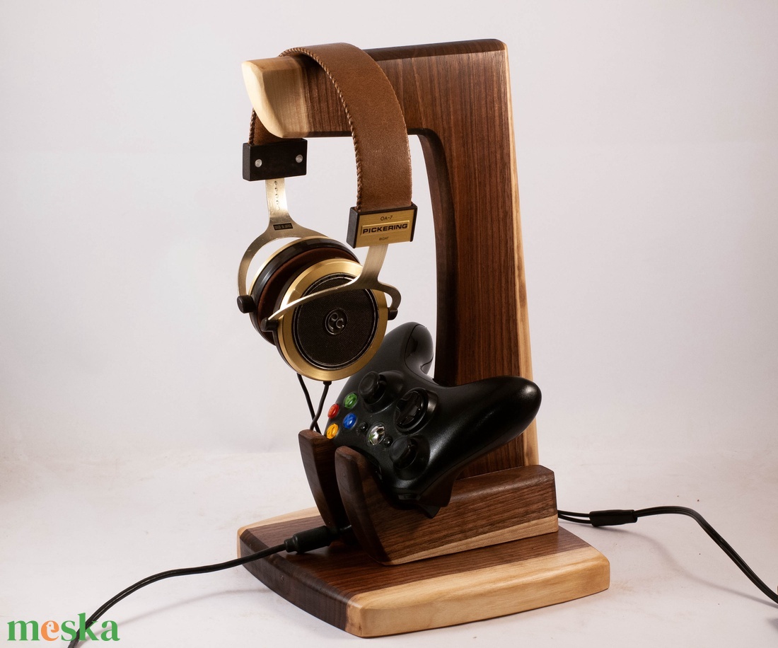 Fejhallgató, és kontroller tartó, asztali rendező - otthon & életmód - tárolás & rendszerezés - íróasztali tároló - Meska.hu