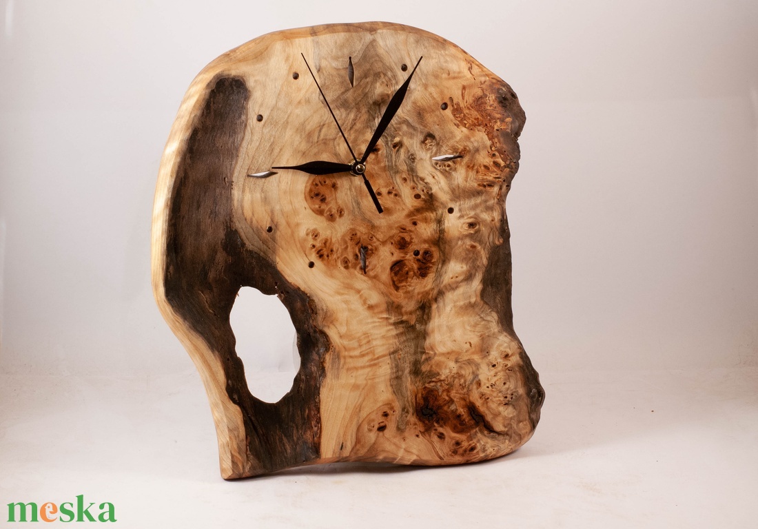 Fa falióra, rusztikus faóra,  - otthon & életmód - dekoráció - fali és függő dekoráció - falióra & óra - Meska.hu